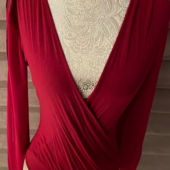 BEBE burgundy red bodysuit XS - Picture 10 of 11